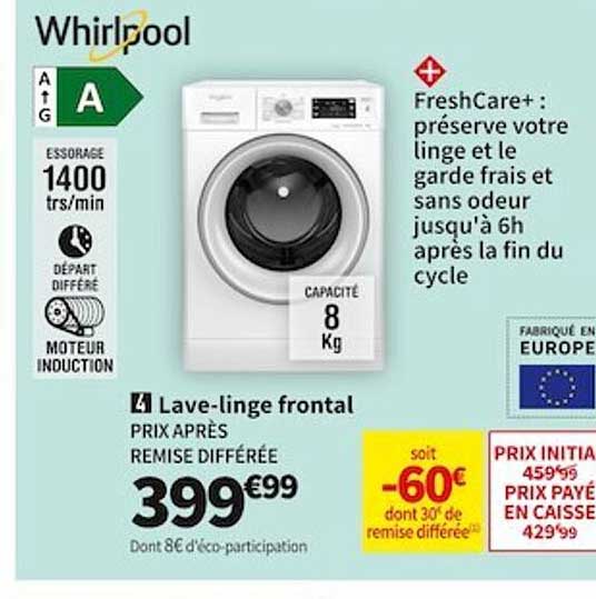 whirlpool lave-linge frontal