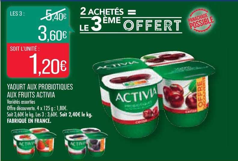 Yaourt Aux Probiotiques Aux Fruits Activia