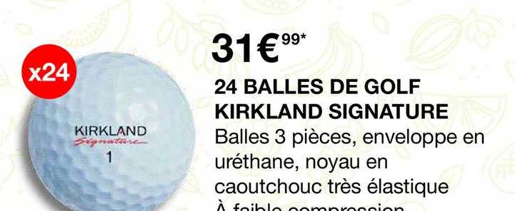24 Balles De Golf Kirkland Signature