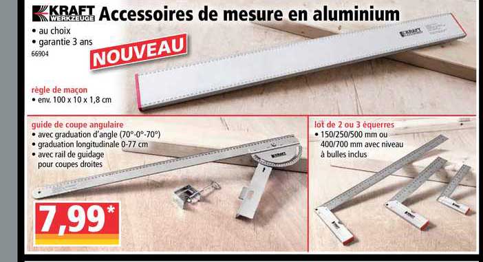 accessoires de mesure en aluminium kraft