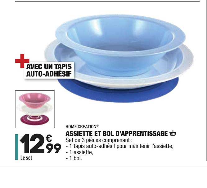 assiette et bol d'apprentissage home creation