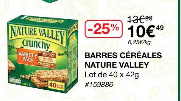 barres céréales nature valley