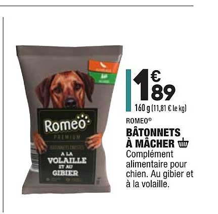 bâtonnets à mâcher romeo