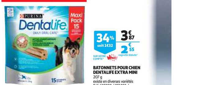 bâtonnets pour chien dentalife extra min