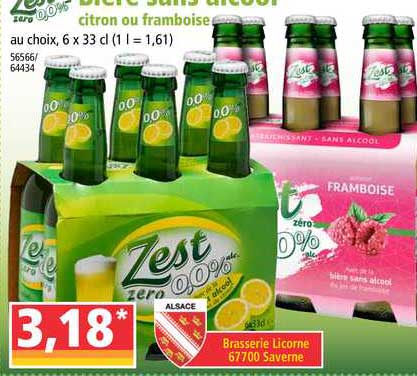 bière sans alcool zest