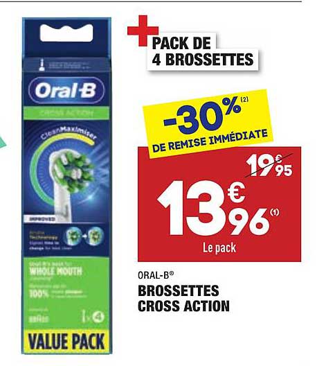 brossettes cross action oral-b
