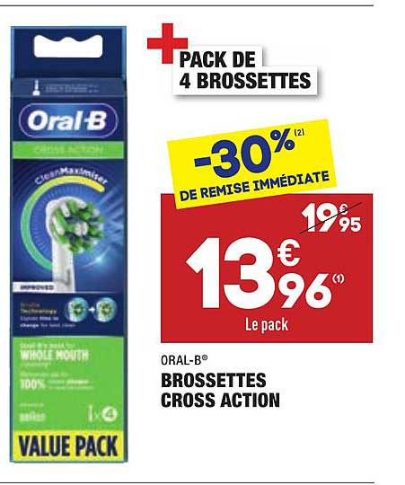 brossettes cross action oral-b
