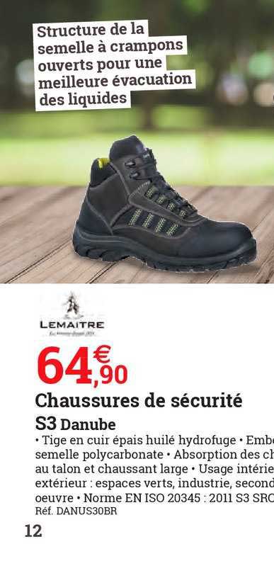 Chaussures De Sécurité S3 Danube Lemaitre