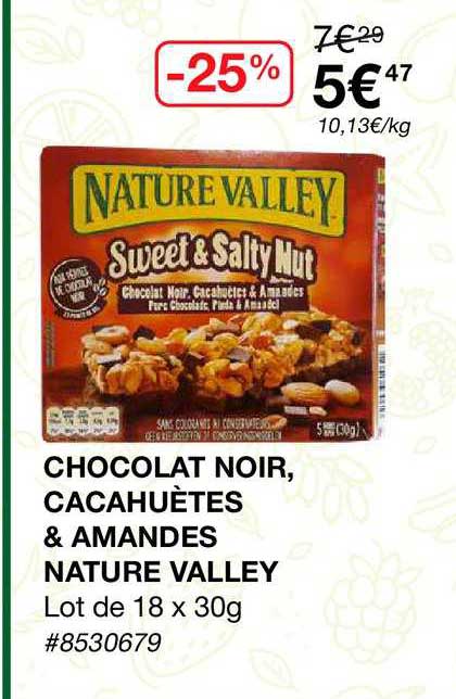 Chocolat Noir, Cacahuètes & Amandes Nature Valley