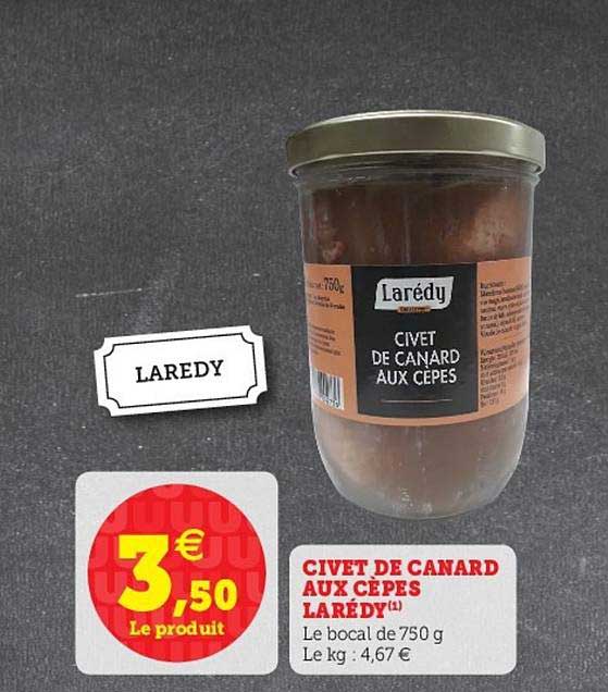 civet de canard aux cèpes larédy