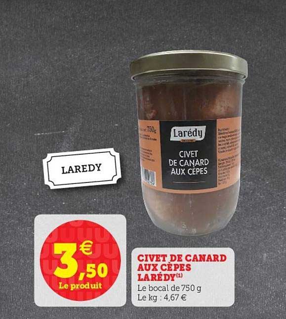 civet de canard aux cèpes larédy