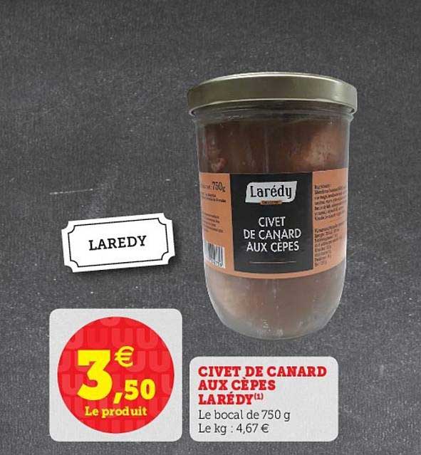 civet de canard aux cèpes larédy