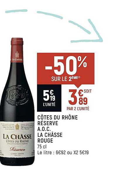 côtes du rhône réserve a.o.c. la châsse rouge