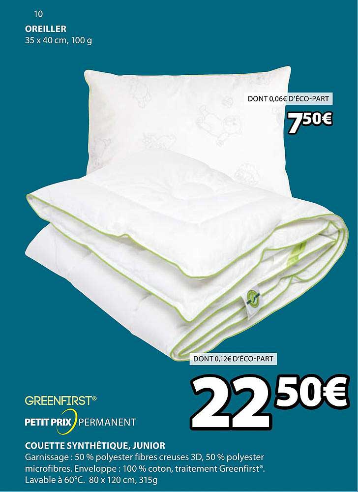 couette synthétique, junior greenfirst