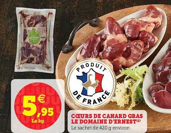 cœurs de canard gras le domaine d'ernest