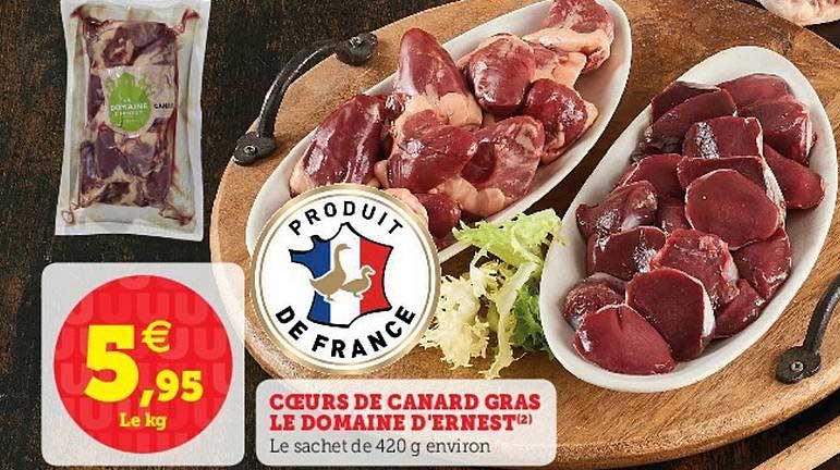 cœurs de canard gras le domaine d'ernest