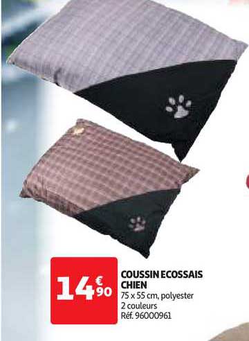 coussin écossais chien
