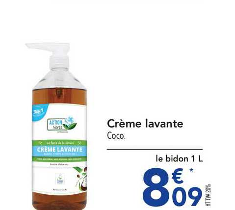 crème lavante action verte