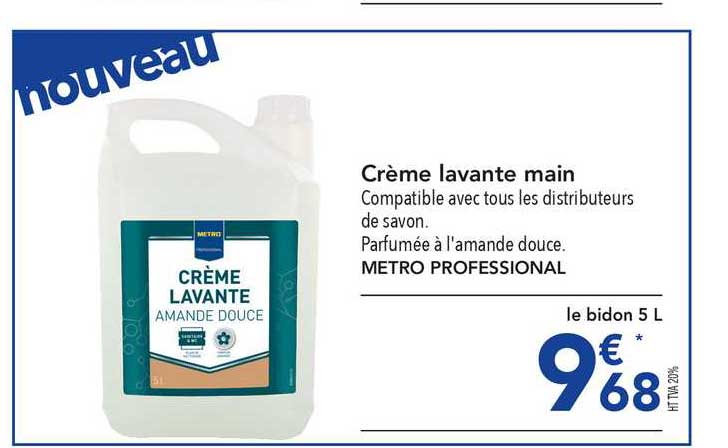 crème lavante main metro professional