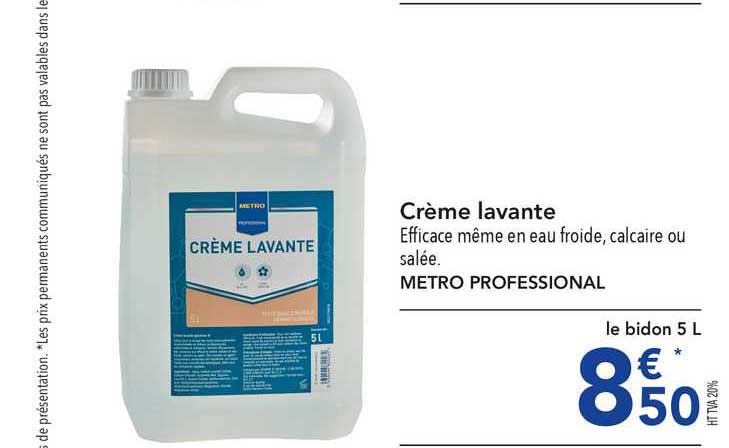 crème lavante metro professional