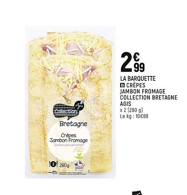 crêpes jambon fromage collection bretagne agis
