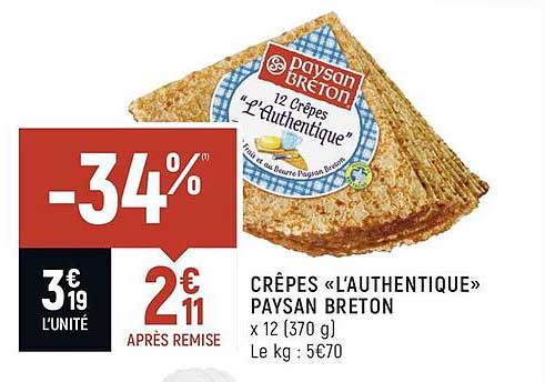 crêpes «l'authentique» paysan breton
