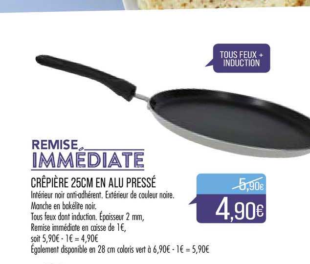 Crêpière 25 Cm En Alu Pressé