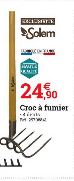 croc à fumier solem