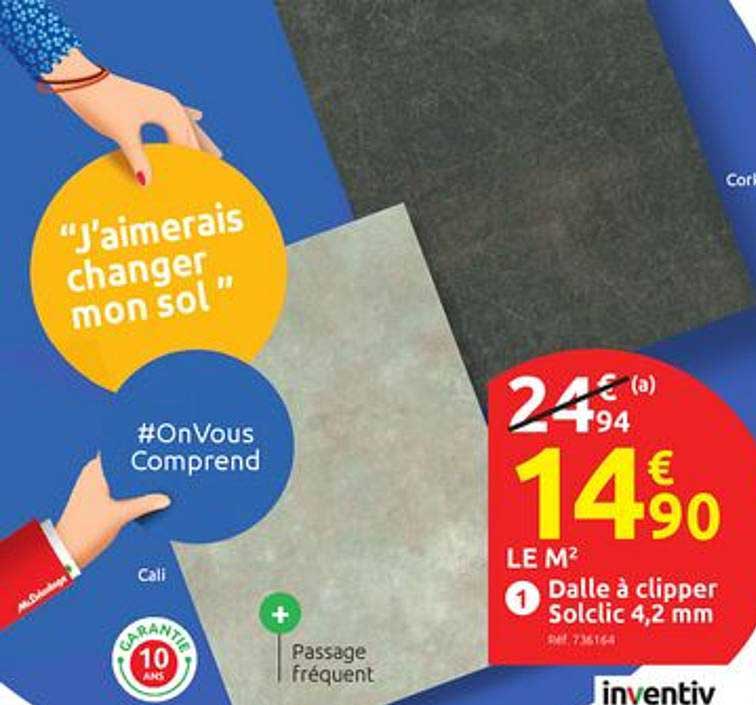 dalle à clipper solclic 4,2 mm