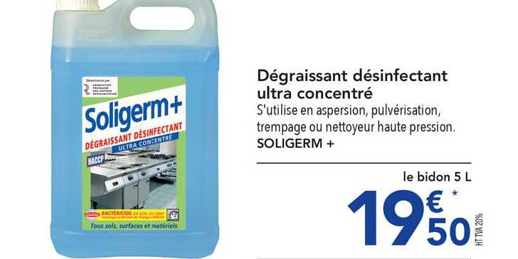 Dégraissant Désinfectant Ultra Concentré Solgerm+