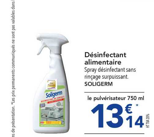 désinfectant alimentaire soligerm