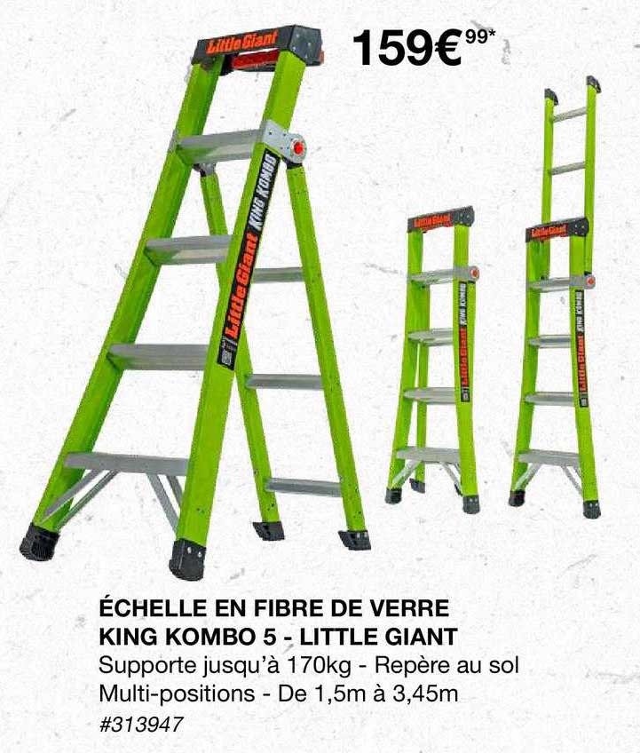 échelle en fibre de verre king kombo 5 - little giant