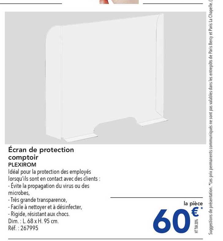écran De Protection Comptoir Plexirom