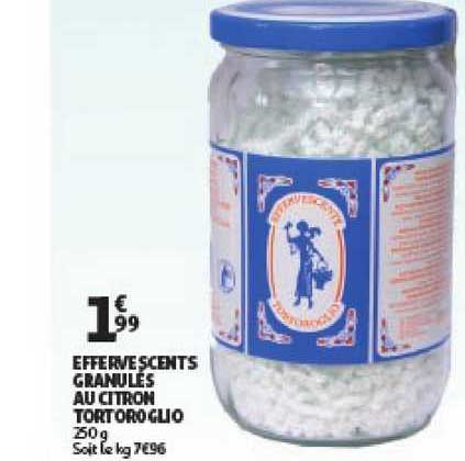 effervescents granules au citron tortoro glio