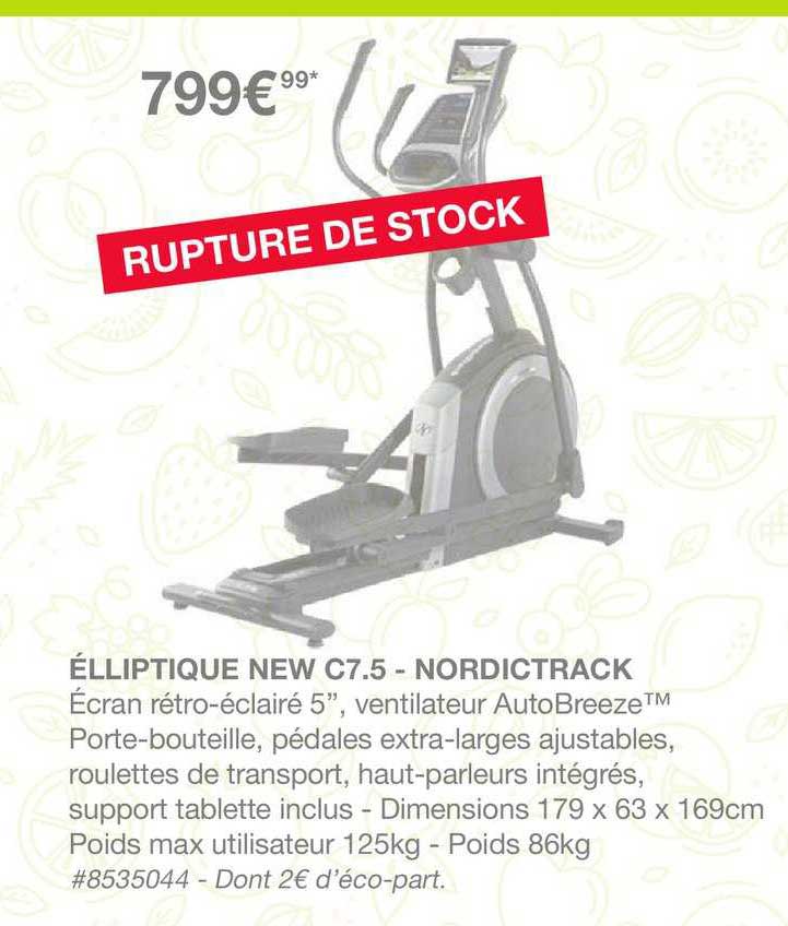 élliptique new c7.5 - nordictrack