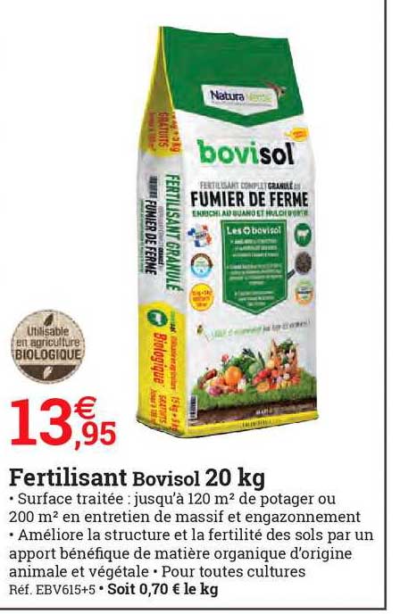 fertilisant bovisol 20 kg