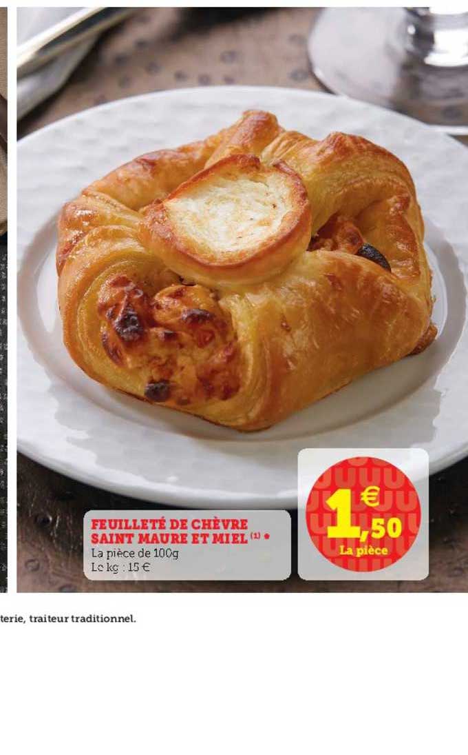 feuilleté de chèvre saint maure et miel