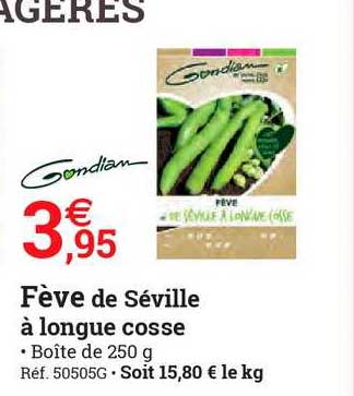 fèves de séville à longue cosse gondian