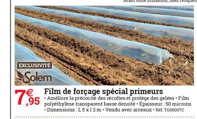 film de forçage spécial primeurs solem