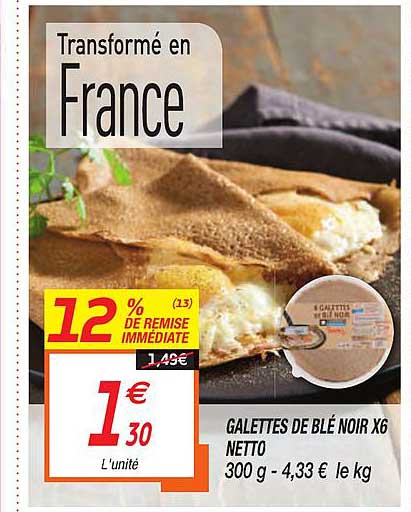 Galettes De Blé Noir X6 Netto