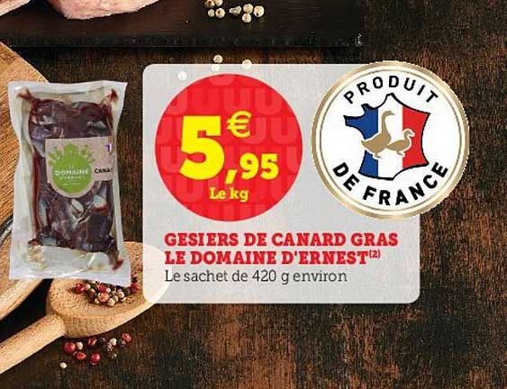 gésiers de canard gras le domaine d'ernest