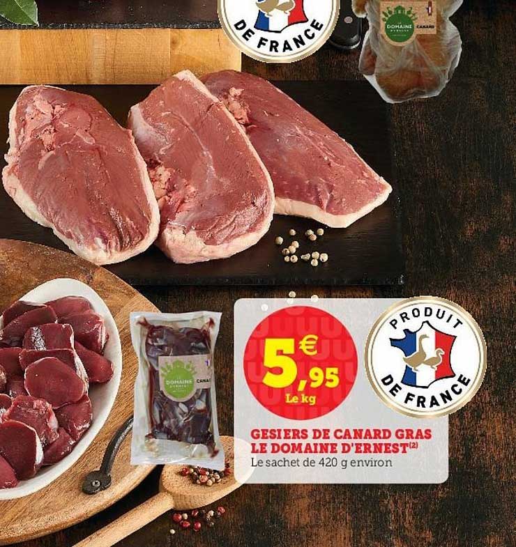 gésiers de canard gras le domaine d'ernest