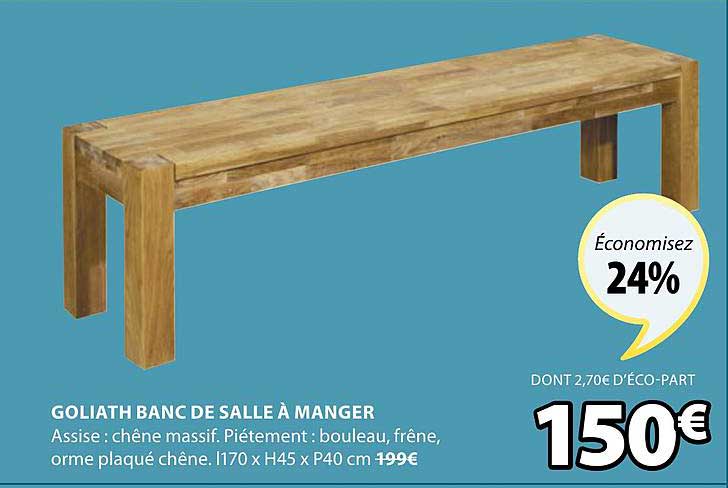 goliath banc de salle à manger