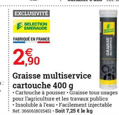 Graisse Multiservice Cartouche 400 G