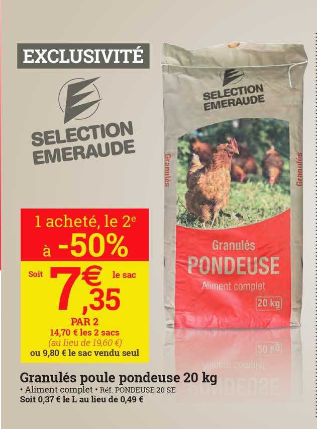 granulés poule pondeuse 20 kg