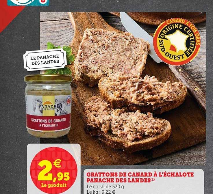 grattons de canard à l'échalote panaché des landes