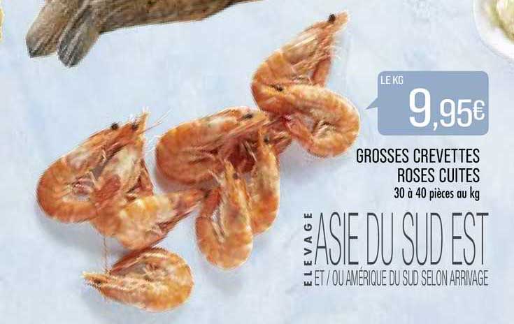grosses crevettes roses cuites