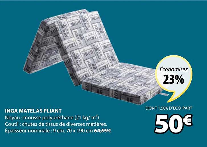 inga matelas pliant