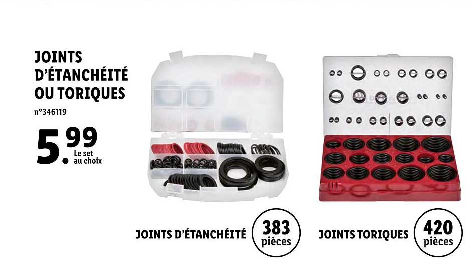 joints d'étanchéité ou toriques