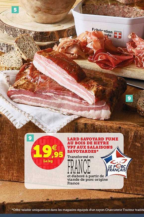 lard savoyard fumé au bois de hêtre vpf aux salaisons savoyardes